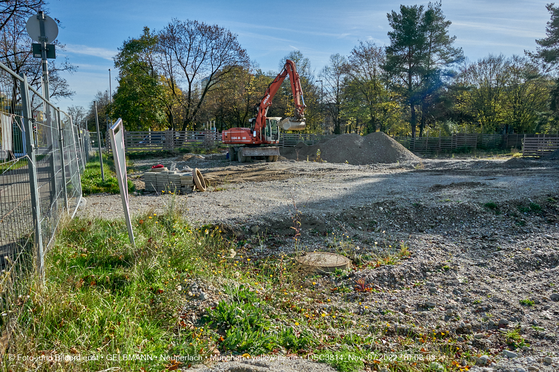 07.11.2022 - Baustelle an der Quiddestraße Haus für Kinder in Neuperlach